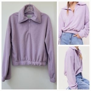 Urban Outfitters Half Zip Long Sleeve Sweatshirt